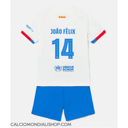 Maglie da calcio Barcelona Joao Felix #14 Seconda Maglia Bambino 2023-24 Manica Corta (+ Pantaloni corti)